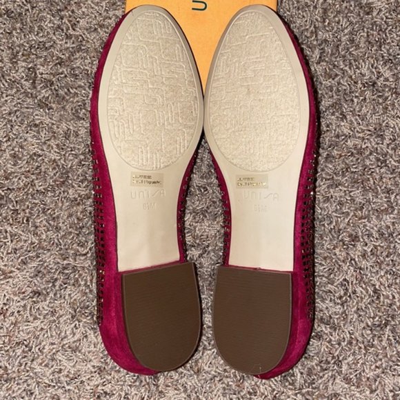 Fuchsia Pink Flats Rhinestones Unisa Womens 8 1/2 M - Picture 3 of 5